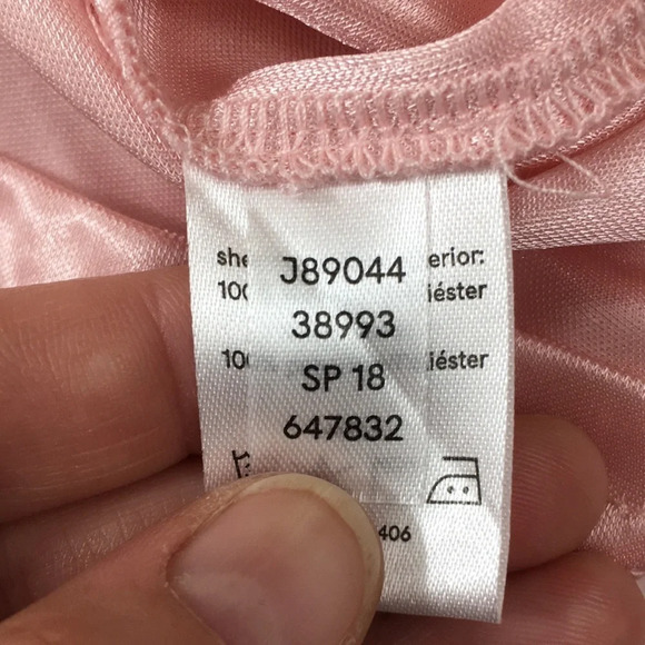 Venus Pink Slip Dress Sleeveless Wrap  Womens 4 Semi Sheer Hi Low Hem‎ Y2K - Picture 13 of 15